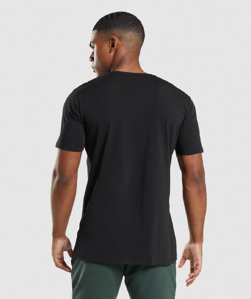 T Shirts Gymshark Critical Hombre Negras | CO 3421WNB